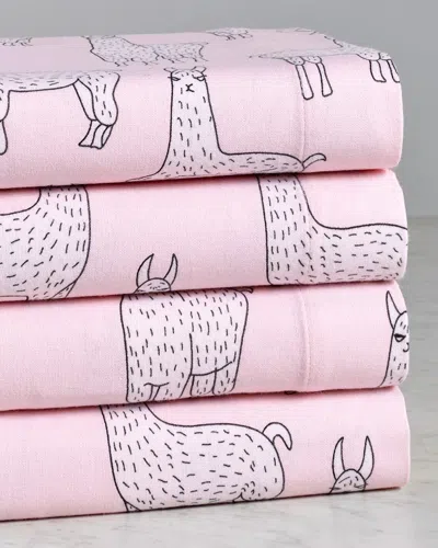 Belle Epoque Lama Print Flannel Sheet Set