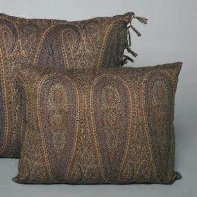 Belle Epoque Little Tear Drop Paisley Decorative Indoor/outdoor Lumbar Pillow In Multi