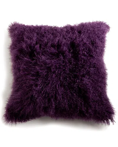 Belle Epoque Mongolian Decorative Pillow In Purple