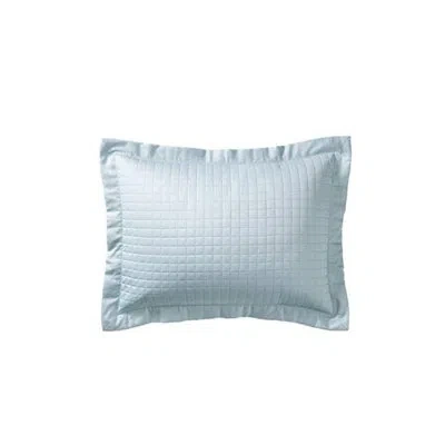 Belle Epoque Quilted 100% Cotton Sham In Azure