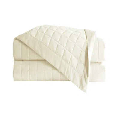 Belle Epoque Quilted Single Coverlet In White