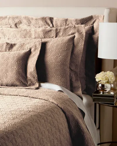 Belle Epoque Rose Coastal Coverlet Collection In Brown