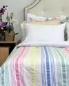 Belle Epoque Seersucker Duvet Cover/lined Coverlet Stripe Set In Multi