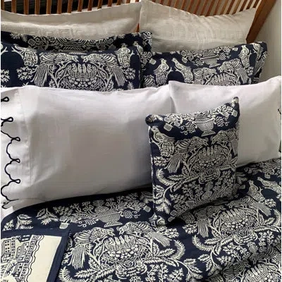 Belle Epoque Single Reversible Coverlet In Blue