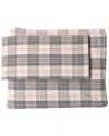 Belle Epoque Solid Flannel Grey Rose Sheet Set In Gray