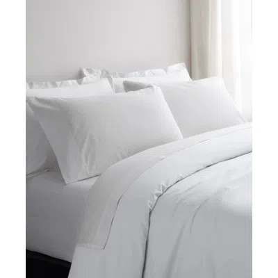 Belle Epoque Supima Cotton  Duvet Cover Set Full/queen White