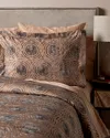 Belle Epoque Terracota Circle Duvet Set & Shams In Beige