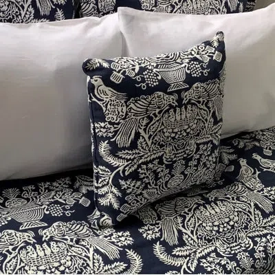 Belle Epoque Toss Cotton Pillow Cover In Blue;white;navy
