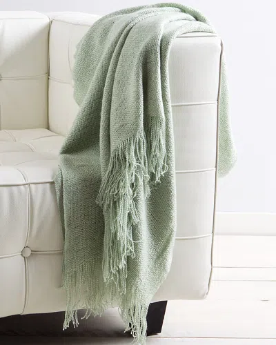 Belle Epoque Woven Sage Throw In Green