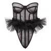 Belle-et-bonbon Women's Apollonia Black Ruffle Body In Black