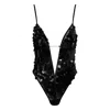 Belle-et-bonbon Women's Apres Sun Petunia Black Sequin Body In Black