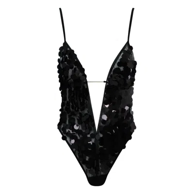 Belle-et-bonbon Women's Apres Sun Petunia Black Sequin Body