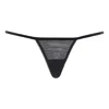 Belle-et-bonbon Women's Bisoux Leatherette Black Rose Thong In Black