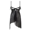 Belle-et-bonbon Women's Black Bisoux Bra Babydoll Add Matching Knickers To Make A Beautiful In Black