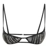 Belle-et-bonbon Women's Black Edie Beaded Glitter Bralette In Black