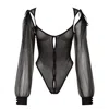Belle-et-bonbon Women's Black Sheer Mesh Body Xl In Black