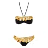 Belle-et-bonbon Women's Festival Bikini Set Two Bikinis In One . In Black/white/yellow