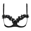 Belle-et-bonbon Women's Fifi Black Petal Bralette In Black