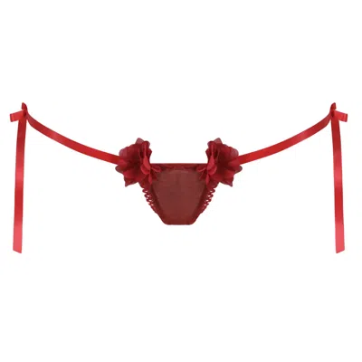 Belle-et-bonbon Women's Fifi Red Petal Thong