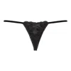 Belle-et-bonbon Women's Onyx Black Beaded Thong In Black