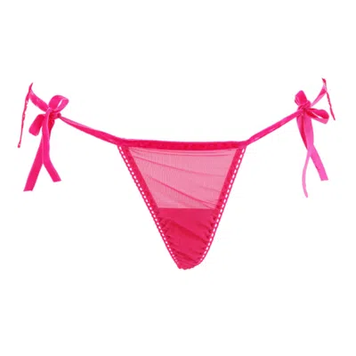 Belle-et-bonbon Women's Pink / Purple Pink Crystal Bisoux Venetian Thong