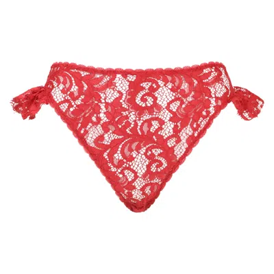 Belle-et-bonbon Women's Red Valentina Bright Cherry Lace Thong Valentine Special