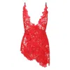Belle-et-bonbon Women's Red Valentina Bright Cherry Lace Wrap Dress In Red