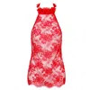 Belle-et-bonbon Women's Red Valentines Jacqueline Petal Babydoll With Matching Thong Giftwrapped In Red