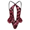 Belle-et-bonbon Women's Velvet Morello Cherry Bodysuit Red In Red
