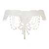 Belle-et-bonbon Women's White Limited Edition Sparkling Crystal Ivory Bisoux Bridal French Knicker In White