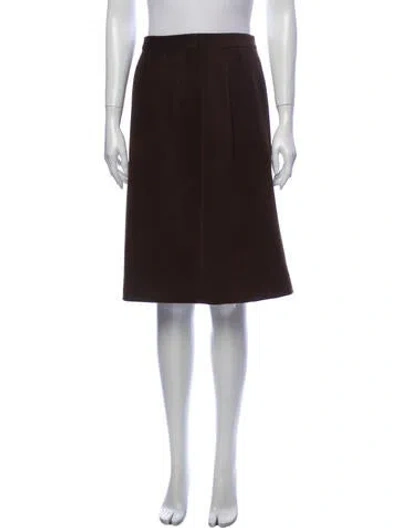 Pre-owned Belle Fare Angora Knee-length Skirt In Brown