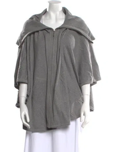Pre-owned Belle Fare Cashmere Cowl Neck Sweater In Gray
