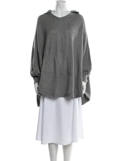 Pre-owned Belle Fare Cashmere Scoop Neck Sweater W/ Tags In Gray