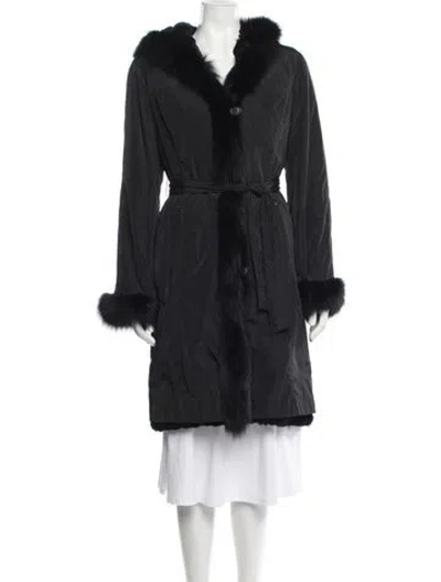 Pre-owned Belle Fare Coat In Black
