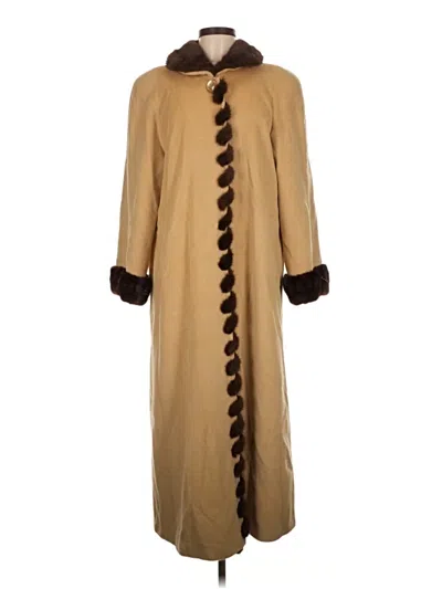 Pre-owned Belle Fare Coat In Tan