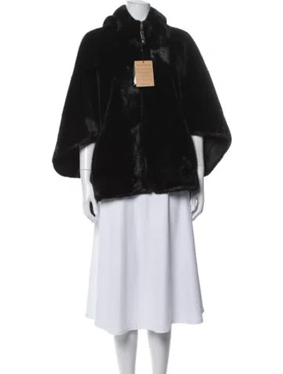 Pre-owned Belle Fare Faux Fur Jacket W/ Tags In Black