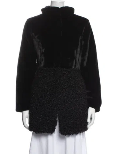 Pre-owned Belle Fare Faux Fur Jacket W/ Tags In Black