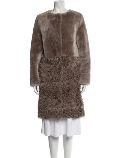 Pre-owned Belle Fare Fur Coat In Brown