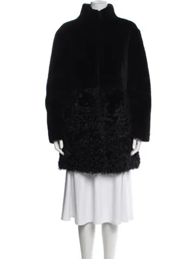 Pre-owned Belle Fare Fur Faux Fur Coat In Black