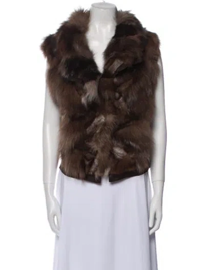 Pre-owned Belle Fare Fur Fur Jacket In Brown