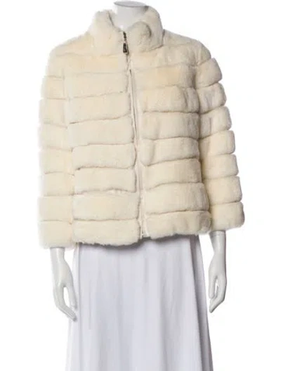 Pre-owned Belle Fare Fur Fur Jacket In Neutral