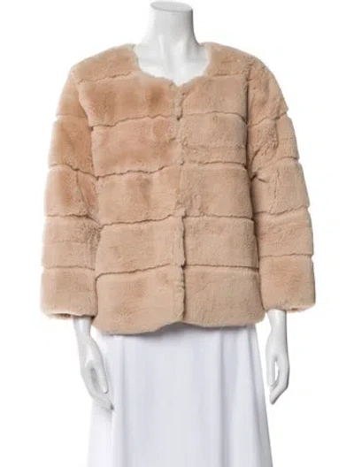 Pre-owned Belle Fare Fur Fur Jacket In Neutral