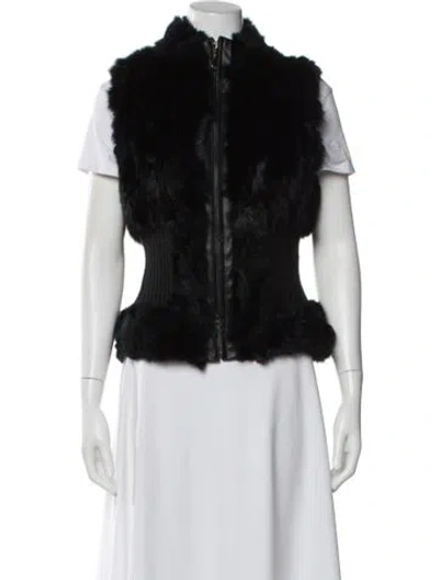 Pre-owned Belle Fare Fur Jacket In Black