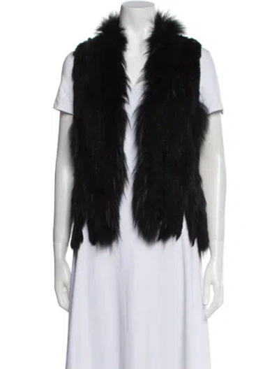 Pre-owned Belle Fare Fur Jacket In Black