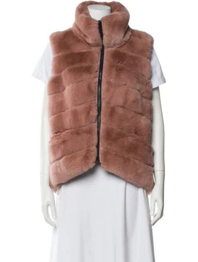 Pre-owned Belle Fare Fur Jacket In Pink