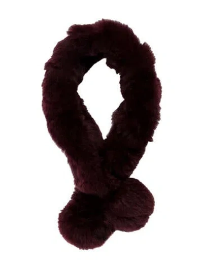 Pre-owned Belle Fare Fur Scarf In Black