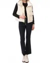 Belle Fare Lodi Faux Shearling Reversible Vest In Ivory In Multi
