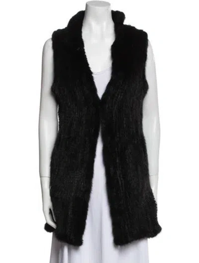 Pre-owned Belle Fare Mink Fur Coat In Black