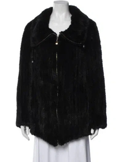 Pre-owned Belle Fare Mink Fur Coat In Black