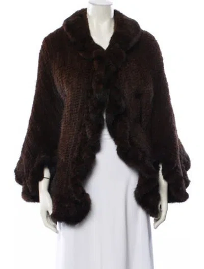 Pre-owned Belle Fare Mink Fur Jacket In Brown